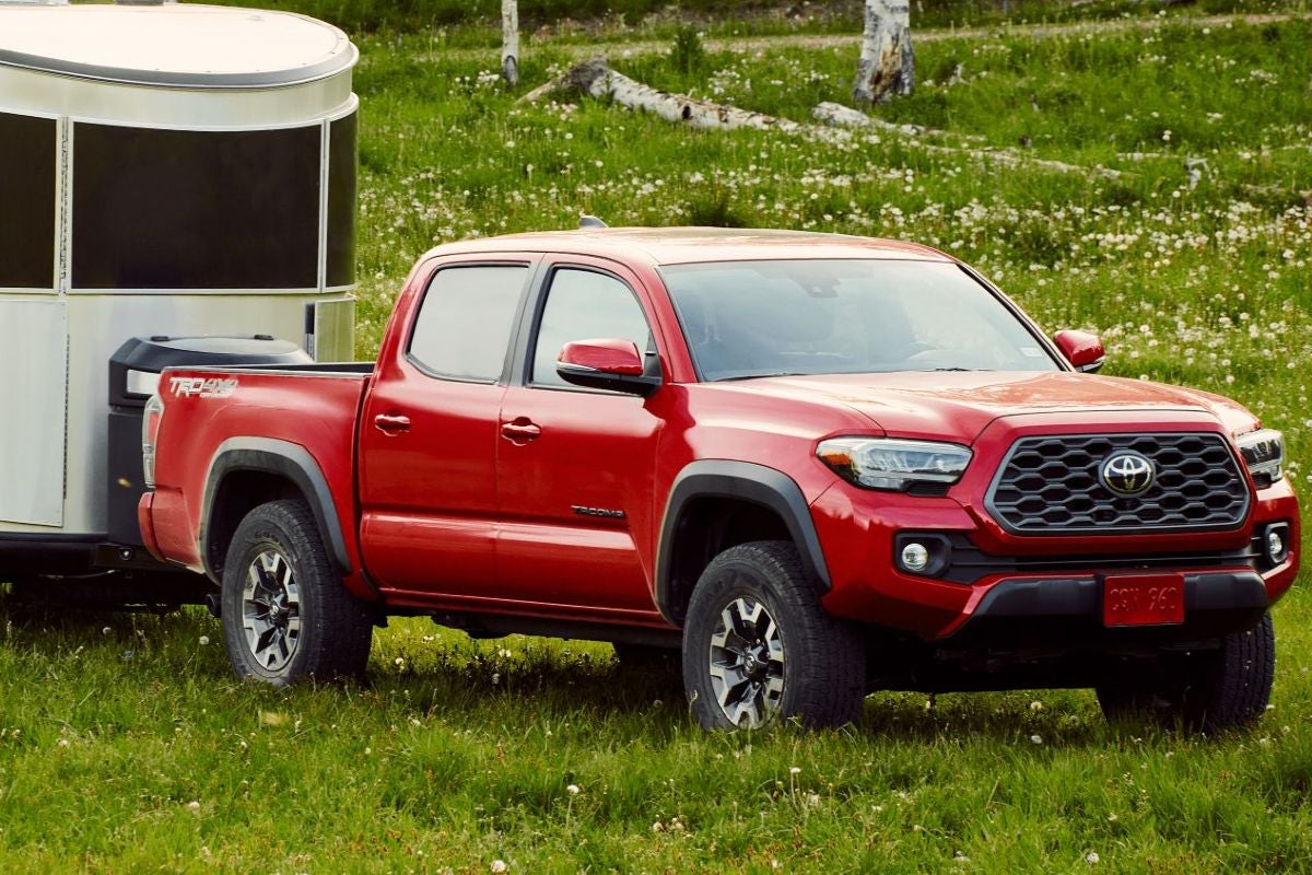 Toyota Tacoma Towing a Camper