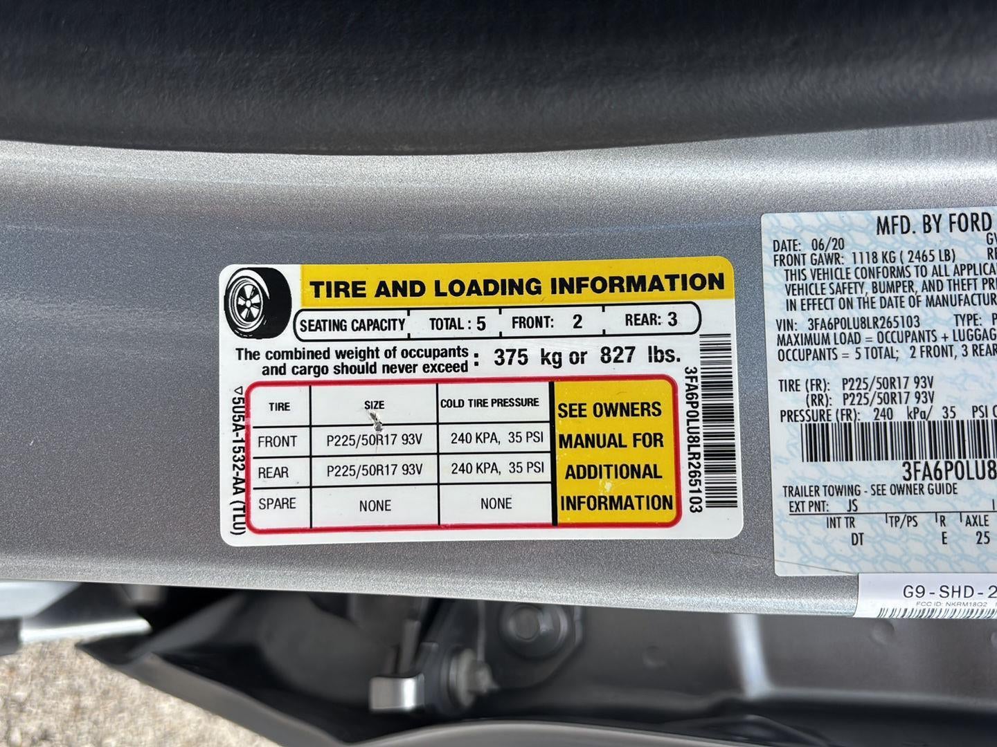 2020 Ford Fusion Hybrid SE