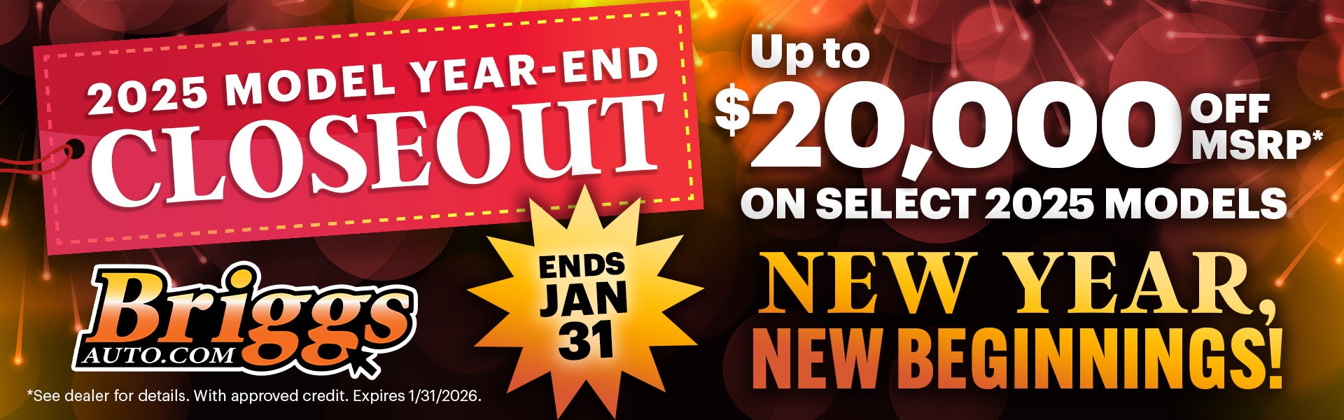2025 Model Year-End Closeout
